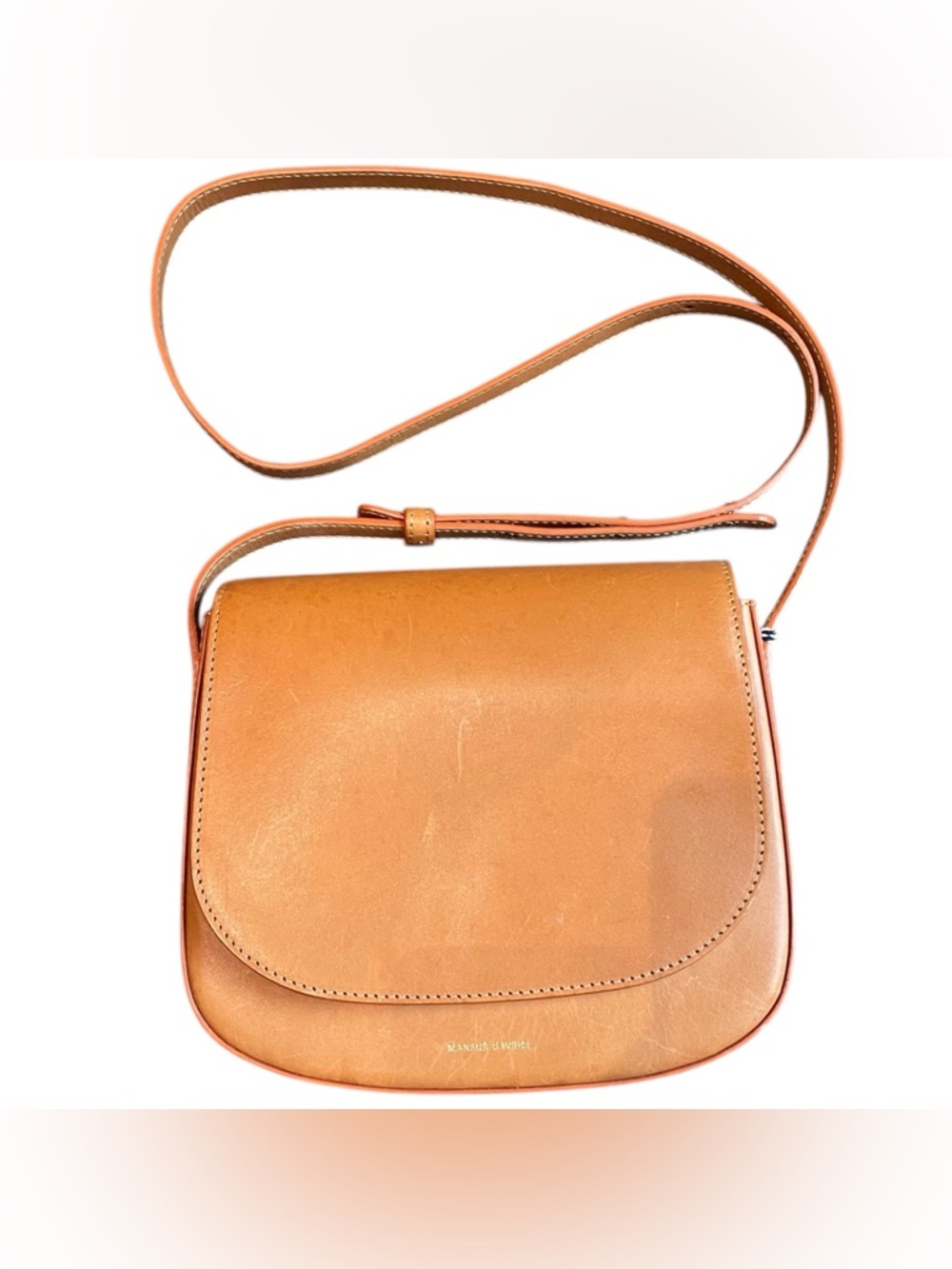 Mansur Gavriel Classic Crossbody Italian Leather Flap Front Crossbody Bag - Picture 3 of 10